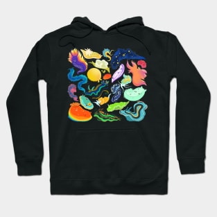 Nudibranch Sea Slugs Design Hoodie